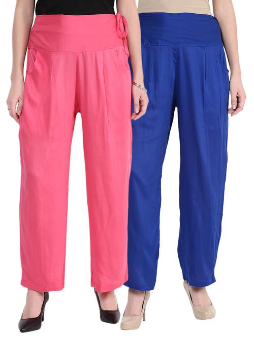 multi colored cotton palazzos - 10623941 - Very Small Image - 1