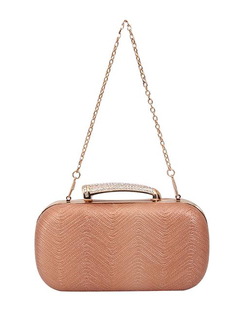 peach leatherette clutch - 10628697 - Very Small Image - 1
