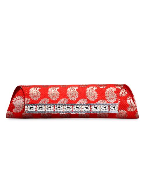 Paisley Embroidered Silk Clutch - 1063563 - Very Small Image - 1