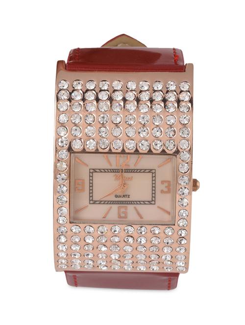 crystal embellished red strap watch - 1063781 - Very Small Image - 1