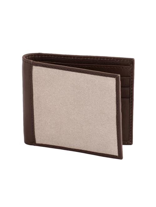 brown, cream leather wallet - 10638096 - Very Small Image - 1