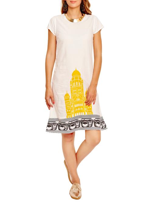 white viscose dress - 10641862 - Very Small Image - 1