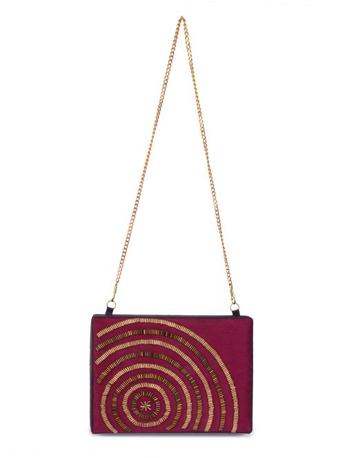 purple leatherette clutch - 10642497 - Very Small Image - 1
