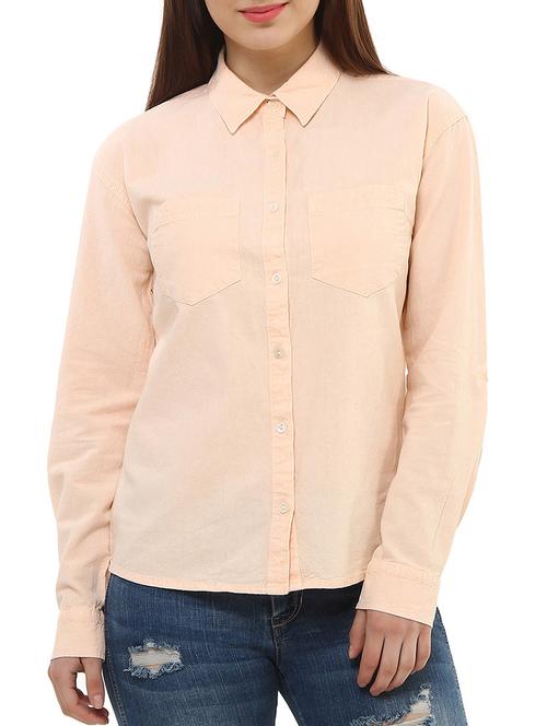 peach cotton shirt - 10645243 - Very Small Image - 1