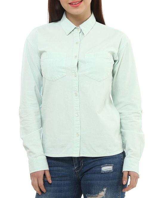 green cotton shirt - 10645244 - Very Small Image - 1