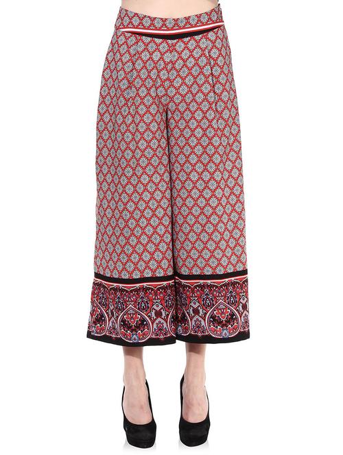 multicolor polyester palazzos - 10645247 - Very Small Image - 1