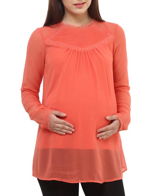 peach polyester top - 10645267 - Very Small Image - 1