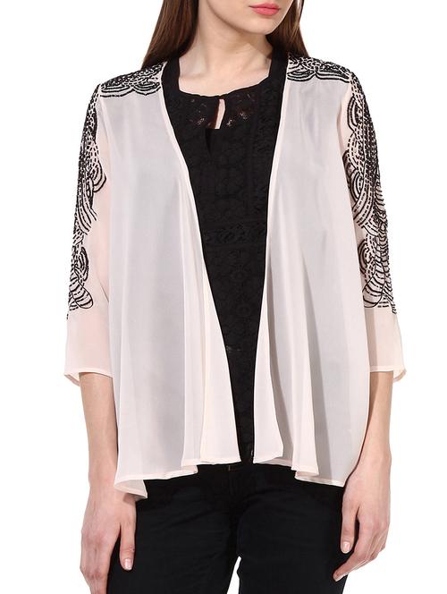 peach polyester shrug - 10645272 - Very Small Image - 1