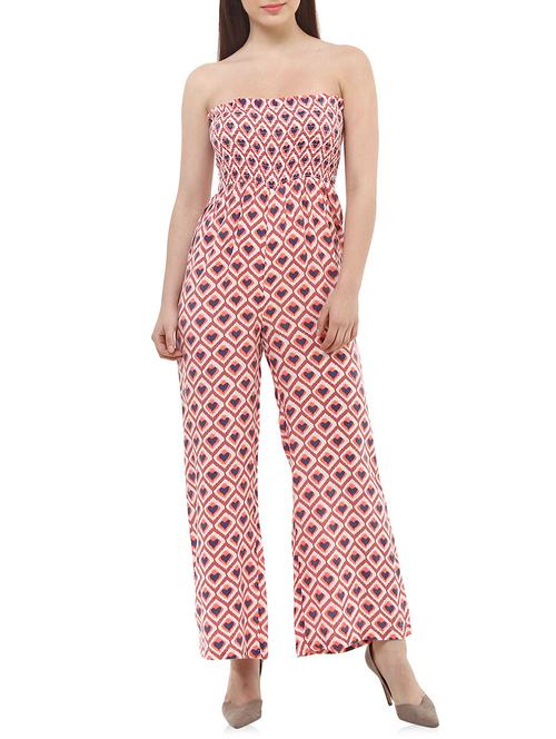 pink printed viscose jumpsuit - 10645286 - Very Small Image - 1