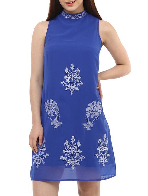 blue polyester dress - 10645318 - Very Small Image - 1