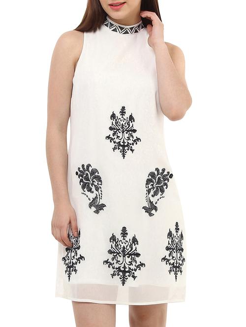 off white polyester dress - 10645319 - Very Small Image - 1