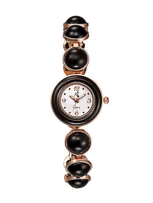 yepme women's designer watch - cream/black - 10645601 - Very Small Image - 1