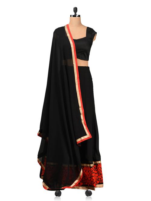 black georgette lehenga set - 1064648 - Very Small Image - 1