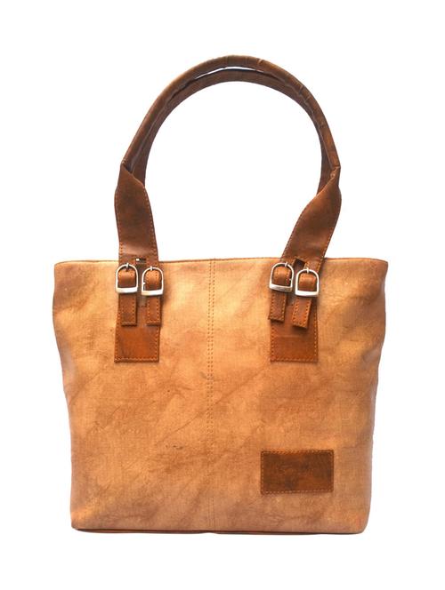 dark beige leatherette tote - 10647688 - Very Small Image - 1