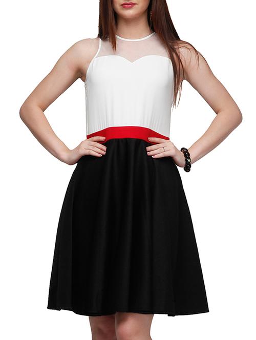 blue georgette aline dress - 10648416 - Very Small Image - 1