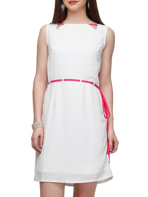 white cotton aline dress - 10648434 - Very Small Image - 1