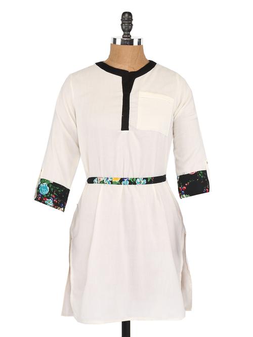 white waist tie -up belt tunic - 1064862 - Very Small Image - 1