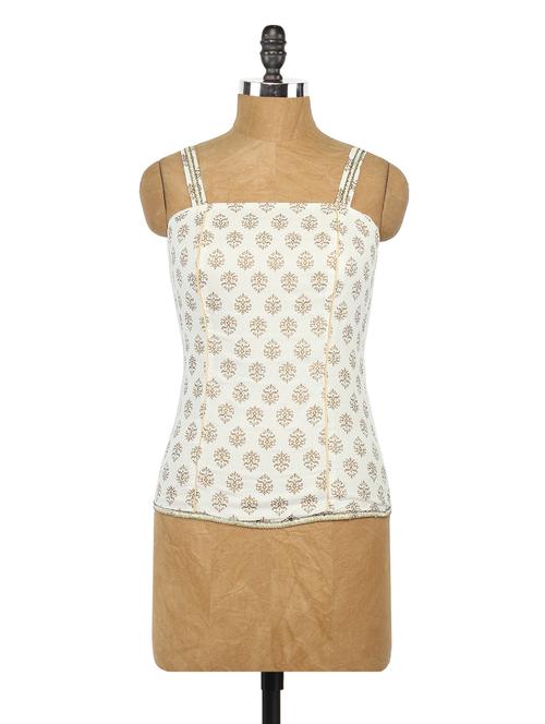 ethnic printed spagghetti strap top - 1065107 - Very Small Image - 1