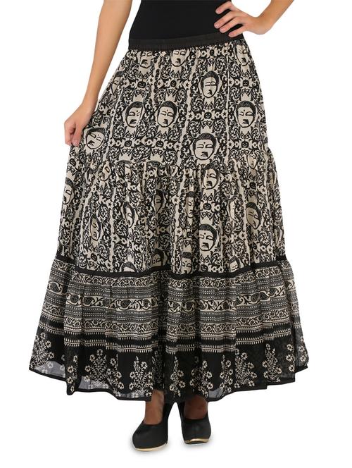 ethnic printed long skirt - 1065200 - Very Small Image - 1