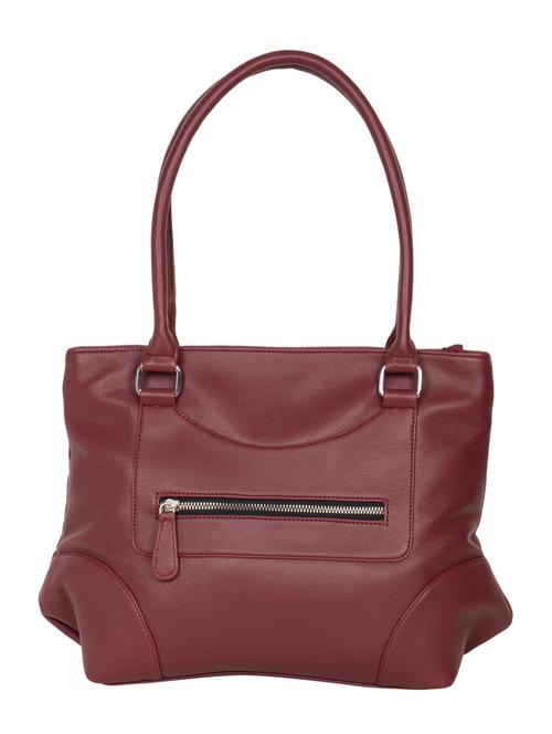 Maroon leatherette handbag - 10654284 - Very Small Image - 1