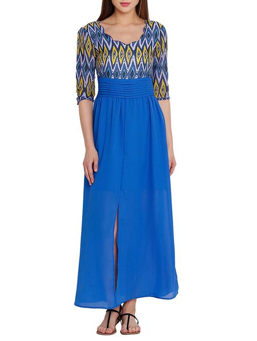 blue polyester dress - 10654937 - Very Small Image - 1