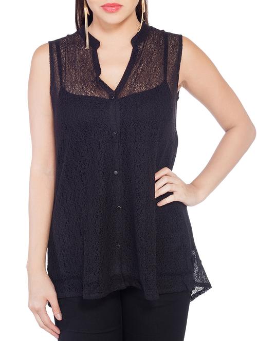 black nylon shirt - 10656302 - Very Small Image - 1