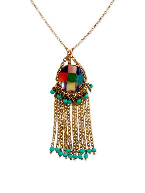 multi color metal alloy necklace - 10657815 - Very Small Image - 1