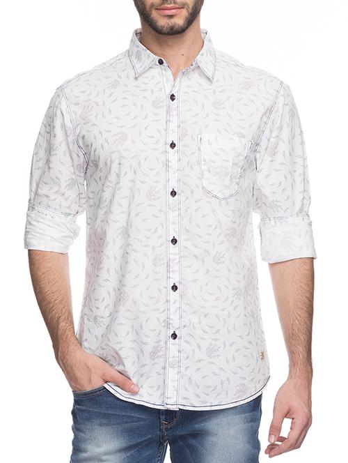 white silk blend casual shirt - 10658774 - Very Small Image - 1