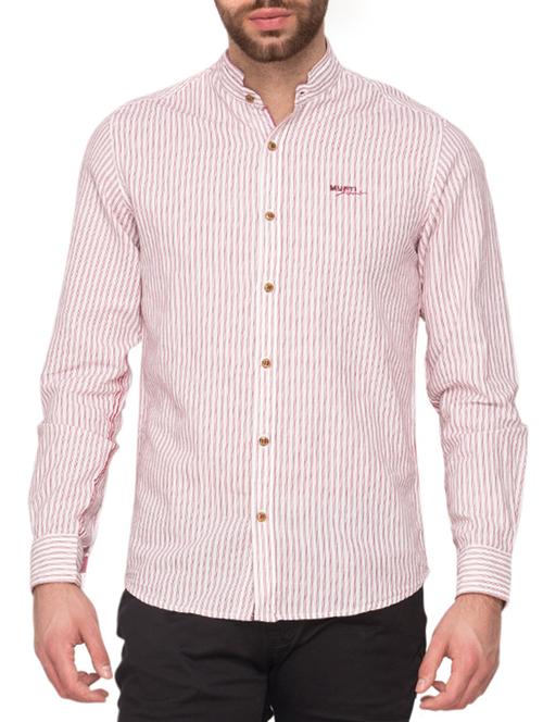 red cotton casual shirts - 10659076 - Very Small Image - 1