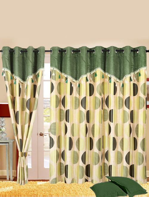 set of 2 fancy drape premium curtain - 10661314 - Very Small Image - 1