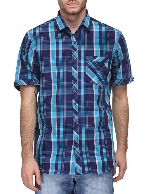 light blue cotton casual shirt - 10662977 - Very Small Image - 1
