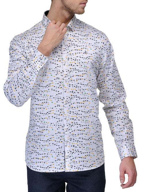 yellow cotton casual shirt - 10663080 - Very Small Image - 1