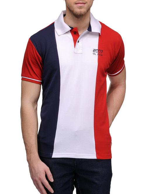red cotton chest print tshirt - 10663097 - Very Small Image - 1