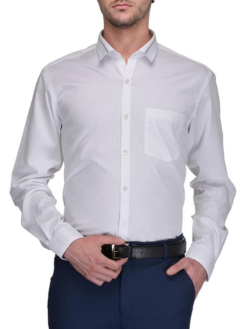 white cotton formal shirt - 10663117 - Very Small Image - 1