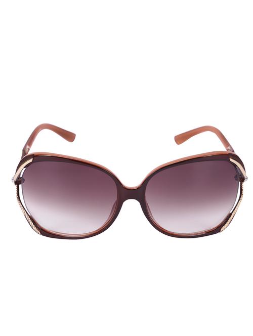 camerii glossy brown rectangular sunglasses (scl81) - 10668453 - Very Small Image - 1