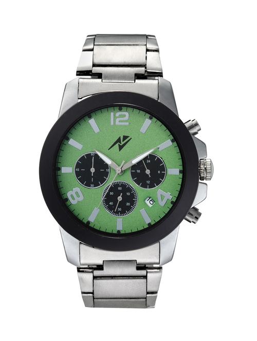 yepme men's chronograph watch - green/silver - 10672167 - Very Small Image - 1