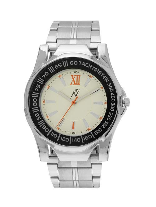 yepme men's chain watch - ivory/silver - 10672219 - Very Small Image - 1