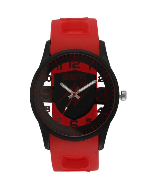yepme men's transparent analog watch - black/red - 10672271 - Very Small Image - 1