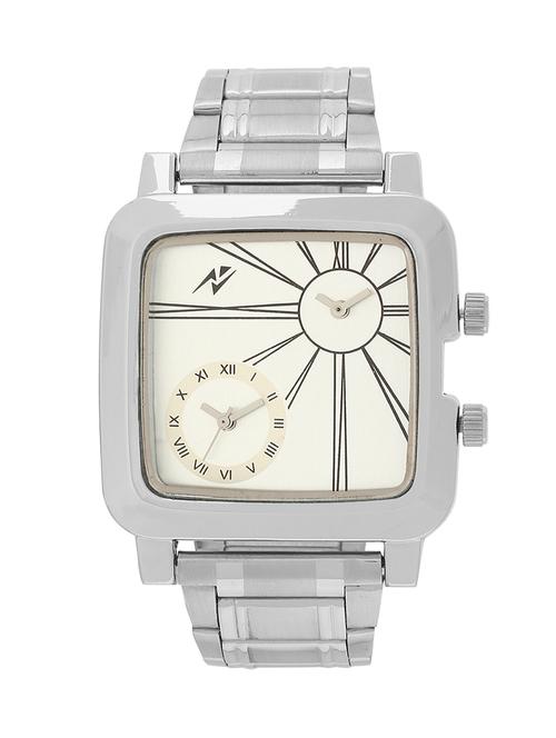 yepme men's dual movement watch - white/silver - 10672333 - Very Small Image - 1