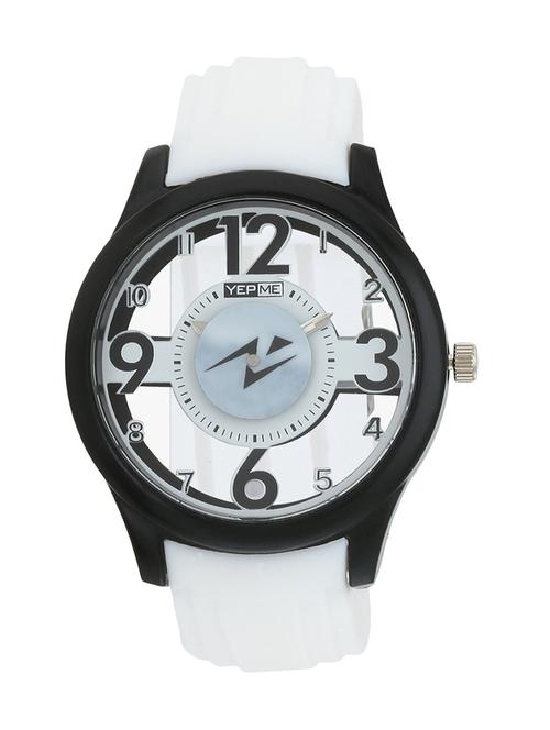 yepme men's transparent analog watch - black/white - 10672469 - Very Small Image - 1