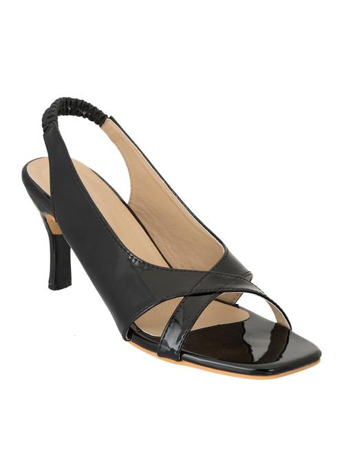 black leatherette sandals - 10672886 - Very Small Image - 1