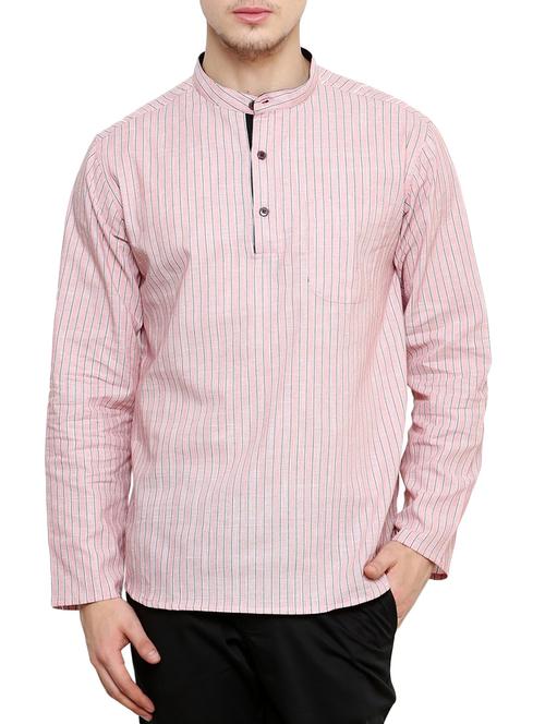 pink cotton short kurta - 10674727 - Very Small Image - 1