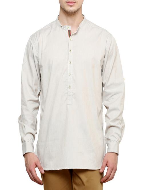 white cotton short kurtas - 10674732 - Very Small Image - 1