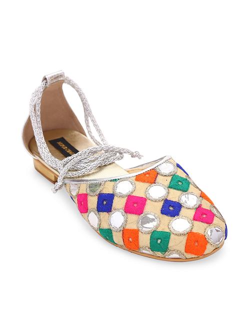 multicolour faux leather jutis & mojaris - 10678378 - Very Small Image - 1