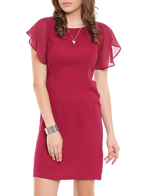 red polyester dress - 10681692 - Very Small Image - 1