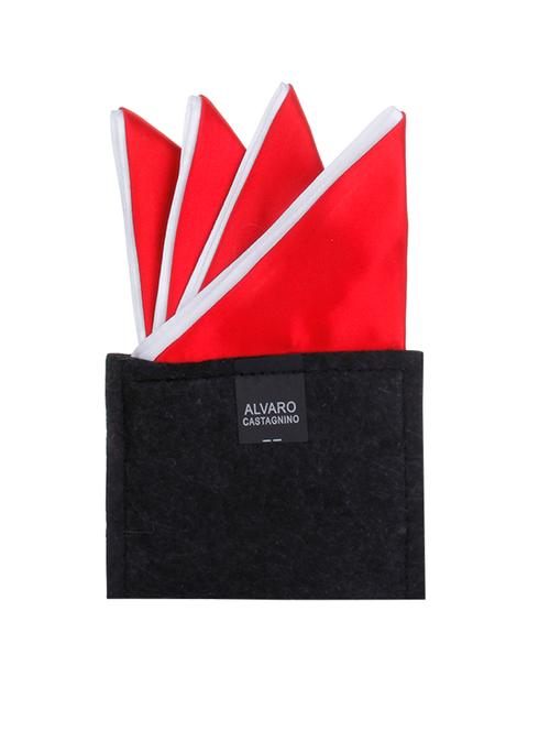 red polyester pocket square - 10682908 - Very Small Image - 1
