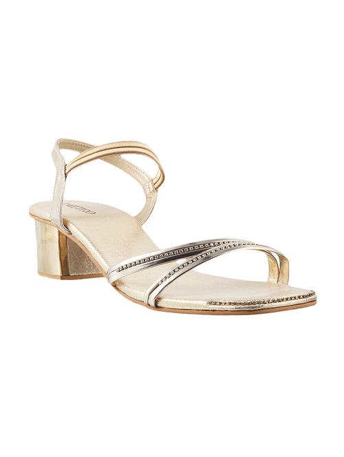 gold leatherette sandal - 10683683 - Very Small Image - 1