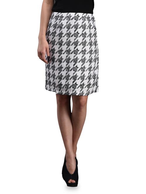 printed polycrepe skirt - 1068491 - Very Small Image - 1