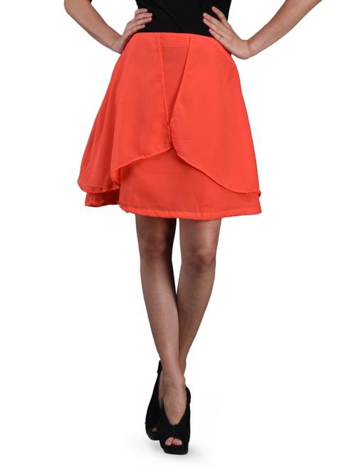 plain solid polygeorgette skirt - 1068509 - Very Small Image - 1