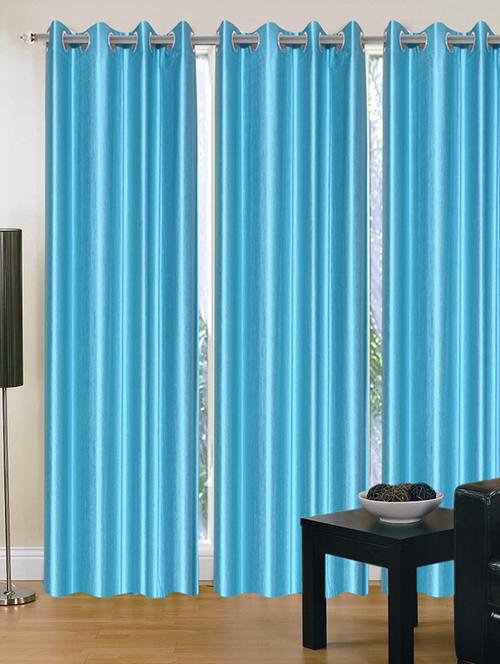 handloom hub solid design door curtain(set of 3) - 10686477 - Very Small Image - 1